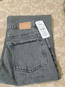 Grey Wide Leg Jeans