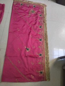 Elegant Pink Silk Lehenga Set