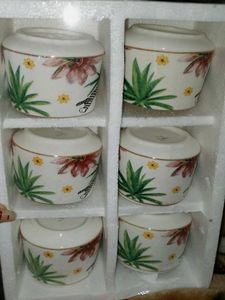 Set of 6 Ceramic Tea Cups