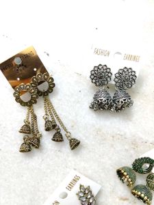 4 jhumka earrings combo
