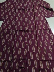 Men's Burgundy Leaf Print Shirt