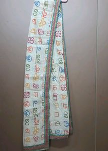 Vibrant Unique Tamil Alphabet Scarf/Dupatta