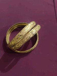 Set of 4 Gold Engraved Bangles