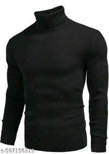 Classic Black Turtleneck Long Sleeve Tee