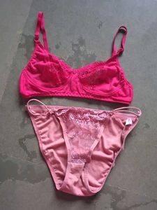 Pink Bra & Panty Set