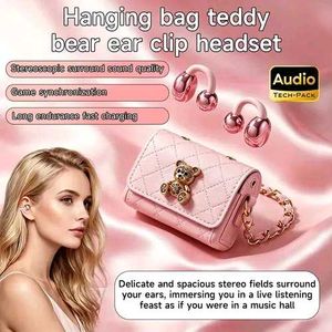 FESTIVAL 🧧 SALE Cute Teddy Bear Ear Clip Headset