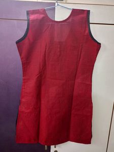 New Stylish Embroidered Red &amp; Black Floral Kurta