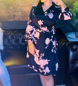 Floral Print Wrap Dress