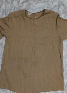 Classic Beige Short Sleeve Top