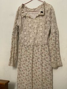 Vintage Floral Lace Maxi Dress