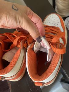 Nike Dunk High "Orange &amp; White" Sneakers
