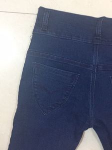 Slim Fit Dark Blue Denim Jeans with Striped Sides