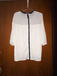 White Top with Peter Pan Collar