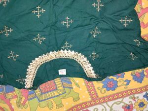 Embroidered Green Dupatta