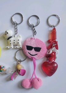 Cute Keychain Charms Set 10 pcs