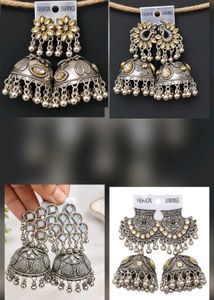sets of 4 Boho Jhumka Earrings Set oxidise
