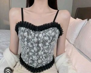 Lace Ruffle Cami Top