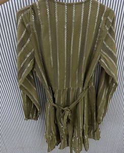 Green Wrap Round Dress