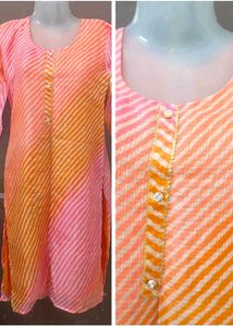 Vibrant Ombre Striped Kurta kota doria