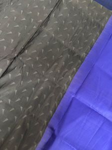 Elegant Grey Saree with Blue Border