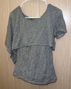 Stylish Grey Layered Tunic Top