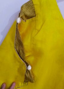 Bright Yellow Kurti Skirt With Dupatta