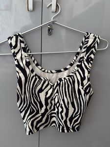 Zebra Print Crop Top