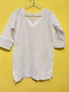Chikankari Short Kurti