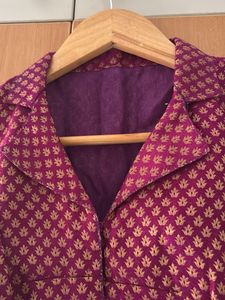 Crop brocade blouse for skirt