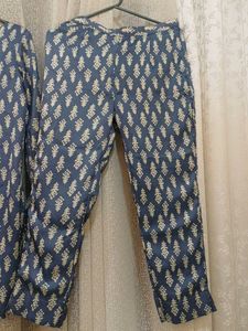 Blue Printed Kurta Set