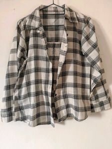 Plaid Shirt &amp; Crop Top Set
