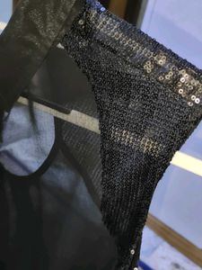 Black Sleeveless Sheer Top- 36 size