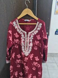 Elegant Pink Chikankari Kurta