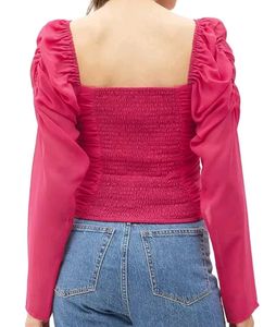 Chic Ruched Puff Sleeve Top