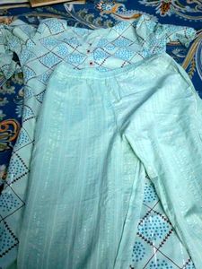 brand kurta sets Light Blue Printed