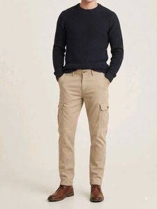 Men's Beige Cargo Pants