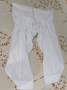 White Cotton Dhoti Pants