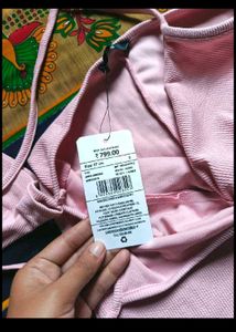 Pink Twist Front  Maxi dress