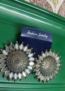 Exquisite Mirror Work Ethnic Earrings
