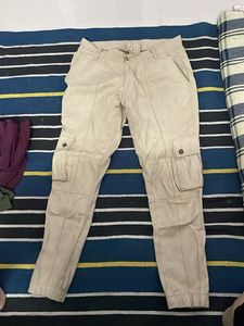 Beige Cargo Pants