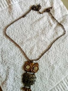 Owl Pendant Necklace 3 pis