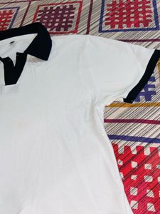 white collar neck cropped tshirt✨