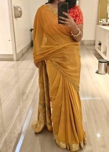 Elegant mustard Saree