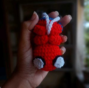 crochet spiderman keychain