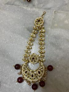 Stunning Kundan &amp; Pearl Bridal Jewelry Set
