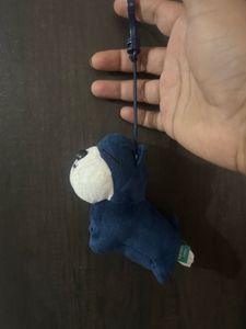 dark blue Cotton Food Lidog plush bag charm key ri