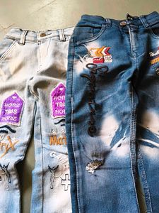 Embroidered Denim Jeans for Kids