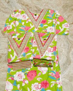 Flower Print Kurti Set 🌻