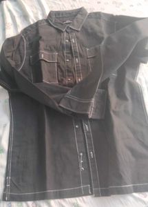 Men's Black Cargo Shirt