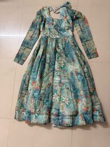 Floral Print Anarkali Kurta Set
